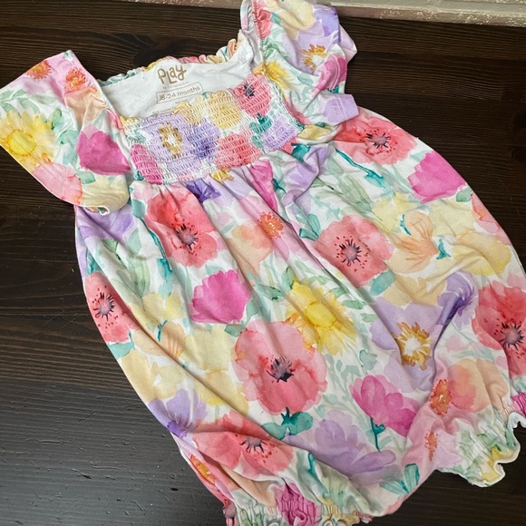 Play Little Sleepies Watercolor Meadow Bubble Romper Size 18 - 24 Months. - Picture 1 of 5